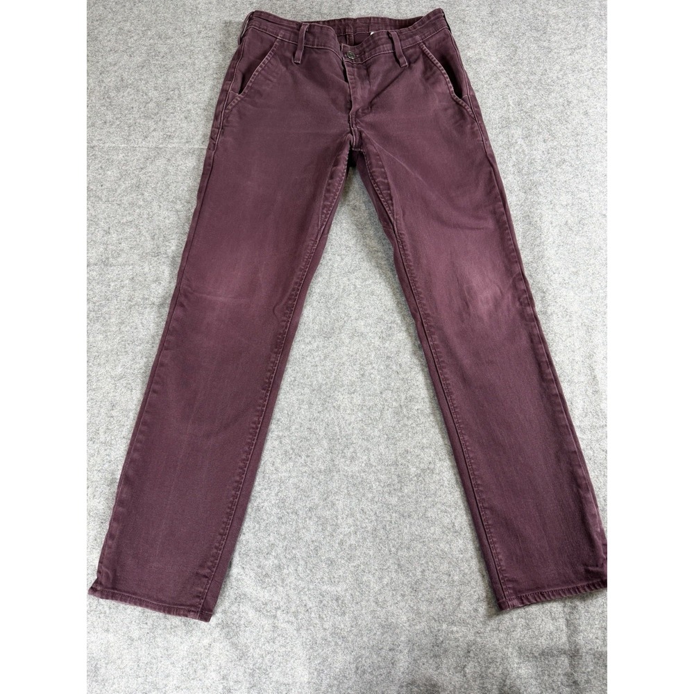 Levis‎ 511 Mens 30x28 Maroon Urban Commuter Straight Leg Jeans 3M Reflective